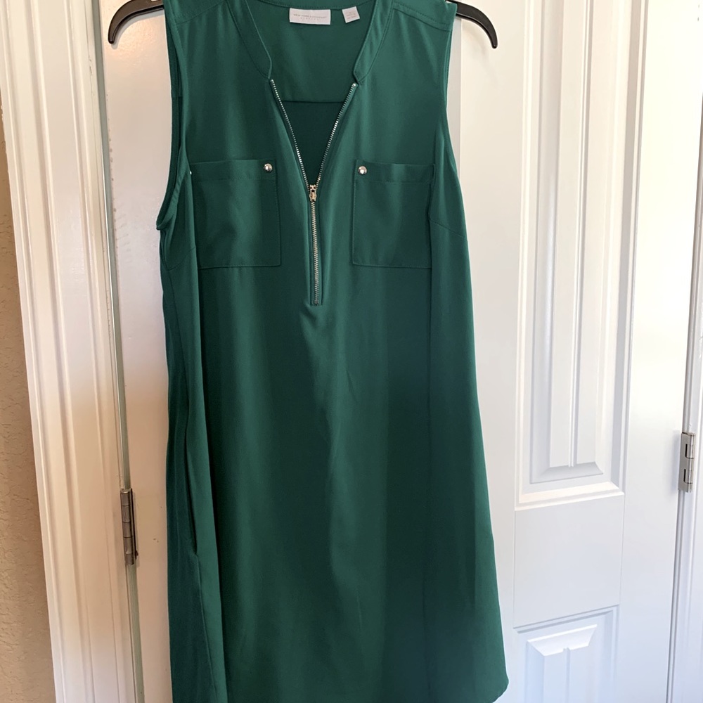 New York & Company green dress